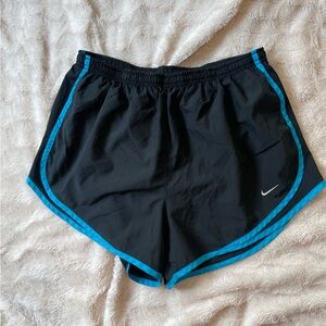 Nike Black Shorts with Blue Accents